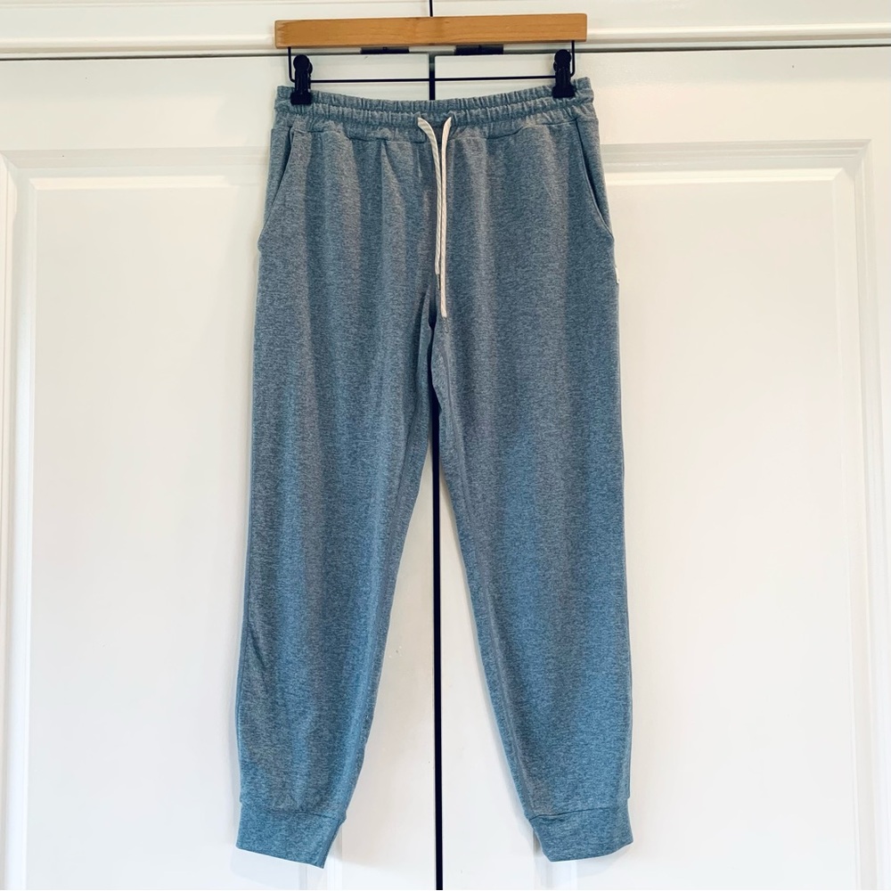 Vuori Joggers Women’s Performance Blue Drawstring Comfy Ankle Pants Size Small